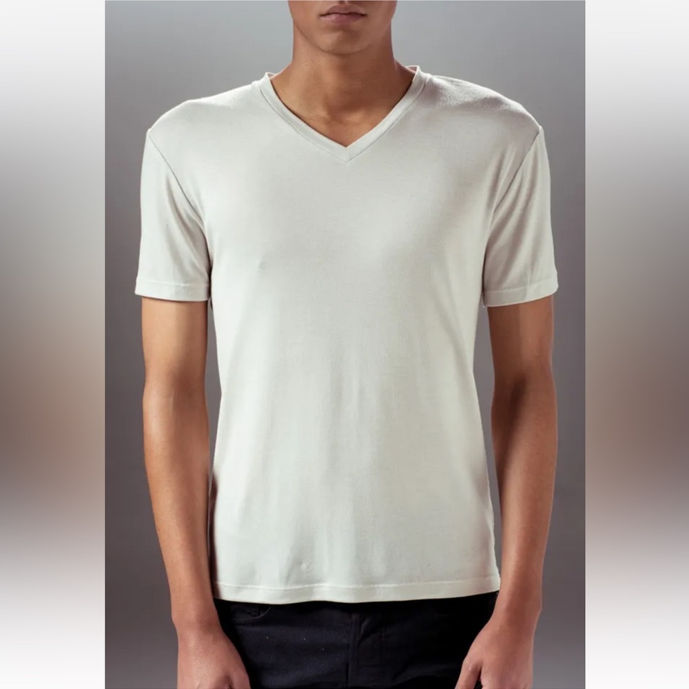 NWT Marteino V-neck Slim Tee Shirt | Gray | Men’s Sizes Small, Medium, Large